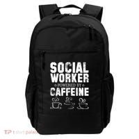 Social Worker Powered By Caffeine Backpack thumb 0