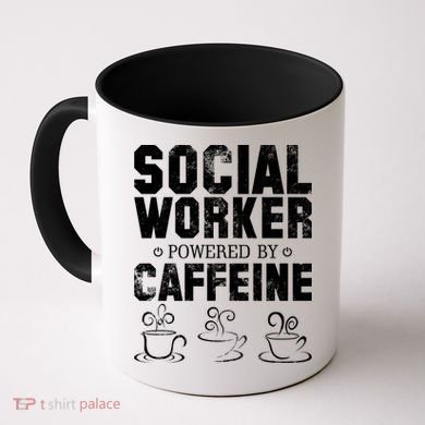 Social Worker Powered By Caffeine Coffee Mug