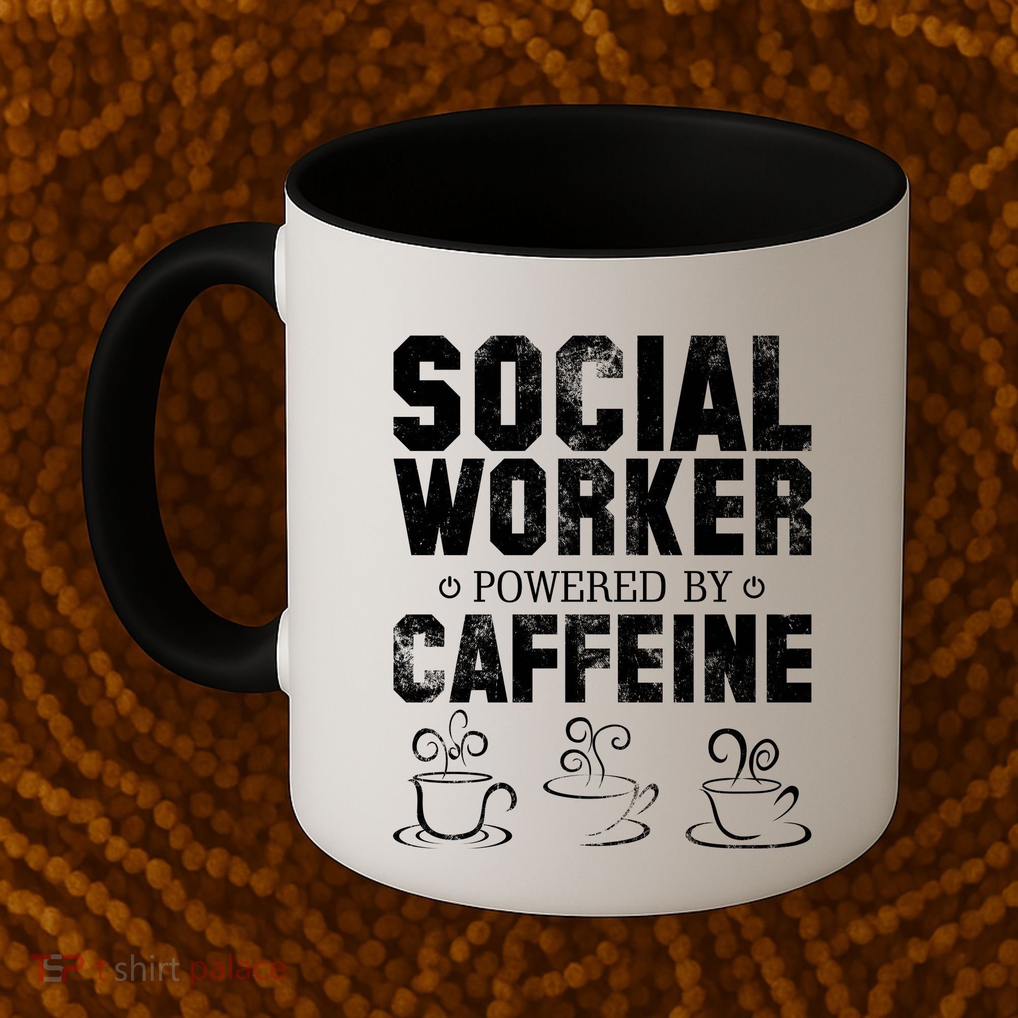 Social Worker Powered By Caffeine Coffee Mug