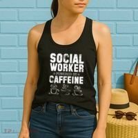Social Worker Powered By Caffeine Women's Tank Top thumb 2