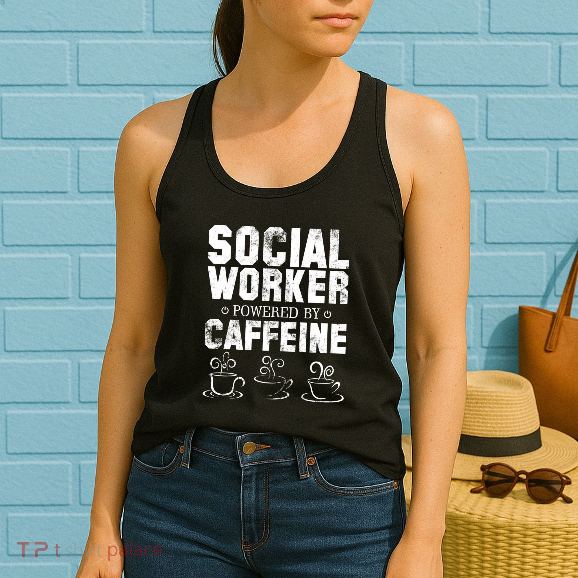 Social Worker Powered By Caffeine Women's Tank Top