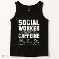 Social Worker Powered By Caffeine Tank Top thumb 2