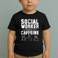 Social Worker Powered By Caffeine Toddler T-Shirt thumb 2