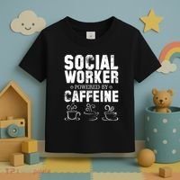Social Worker Powered By Caffeine Toddler T-Shirt thumb 3