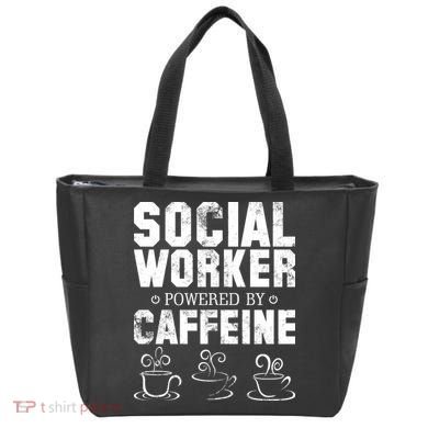 Social Worker Powered By Caffeine Tote Bag