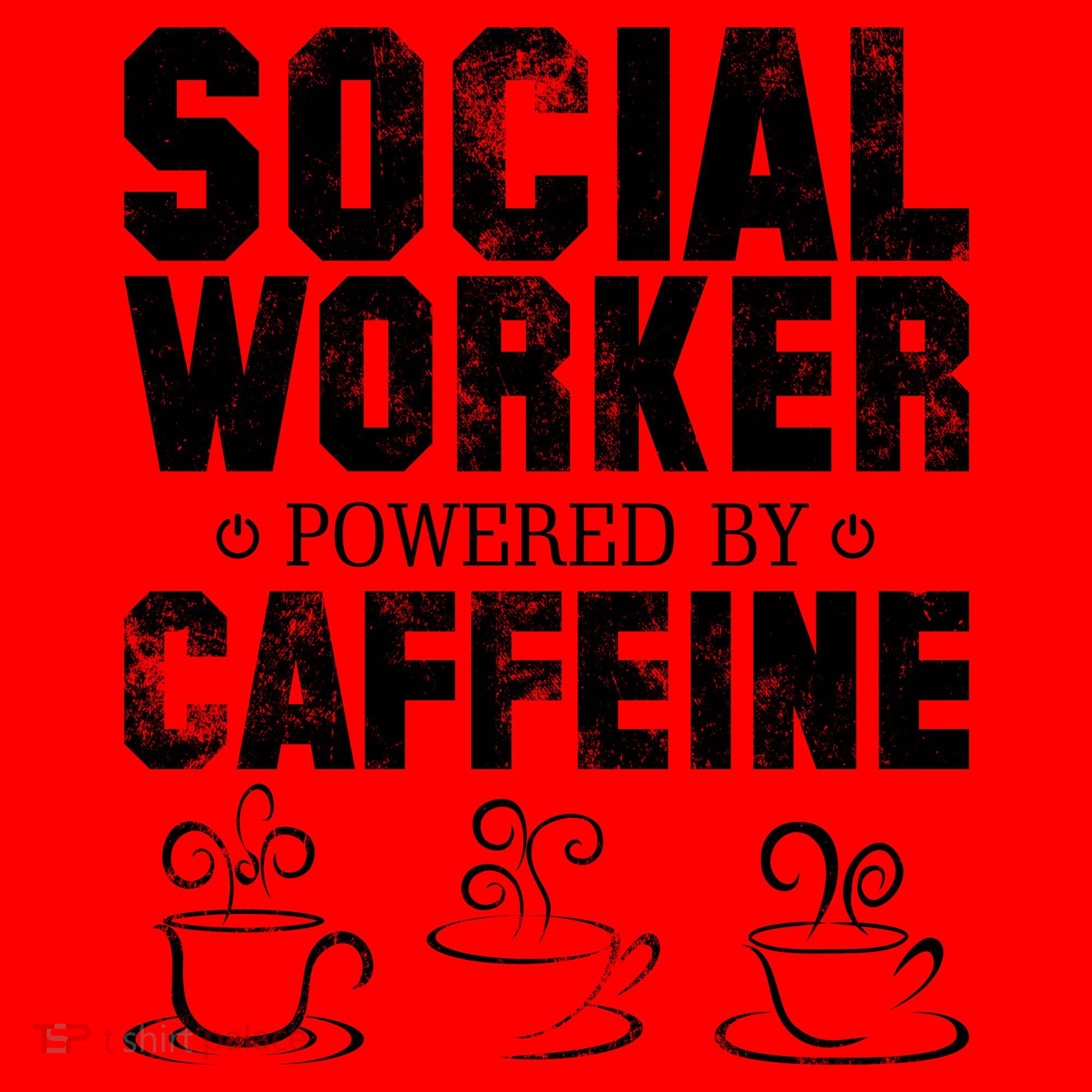 Social Worker Powered By Caffeine Santa Hat