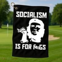 Socialism Is For Figs Golf Towel thumb 1