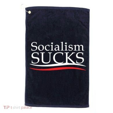 Socialism Sucks Golf Towel
