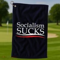 Socialism Sucks Golf Towel thumb 1