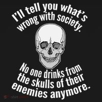 Society No One Drinks From Skulls Of Their Enemies Kids Sweatshirt thumb 2
