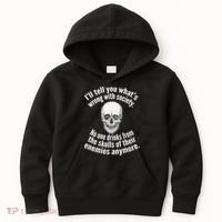 Society No One Drinks From Skulls Of Their Enemies Kids Hoodie thumb 0