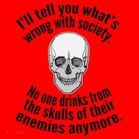 Society No One Drinks From Skulls Of Their Enemies Santa Hat thumb 1
