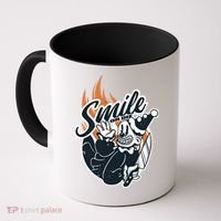 Smile Or Die Scary Clown Halloween Coffee Mug thumb 0