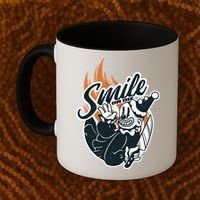 Smile Or Die Scary Clown Halloween Coffee Mug thumb 2