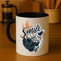 Smile Or Die Scary Clown Halloween Coffee Mug thumb 4