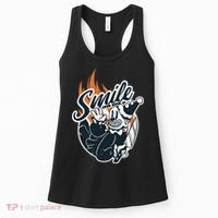 Smile Or Die Scary Clown Halloween Women's Tank Top thumb 0