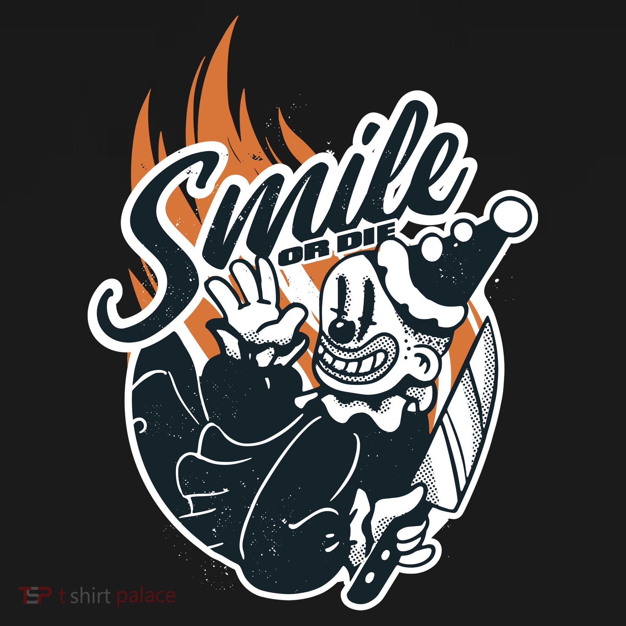 Smile Or Die Scary Clown Halloween Women's Tank Top