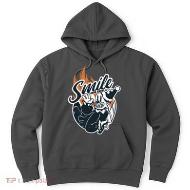 Smile Or Die Scary Clown Halloween Hoodie