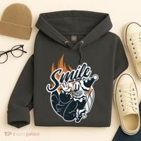 Smile Or Die Scary Clown Halloween Hoodie thumb 4