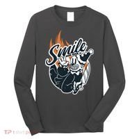 Smile Or Die Scary Clown Halloween Long Sleeve Shirt thumb 0