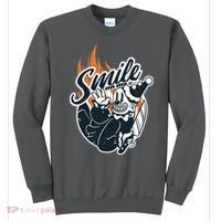 Smile Or Die Scary Clown Halloween Sweatshirt thumb 0