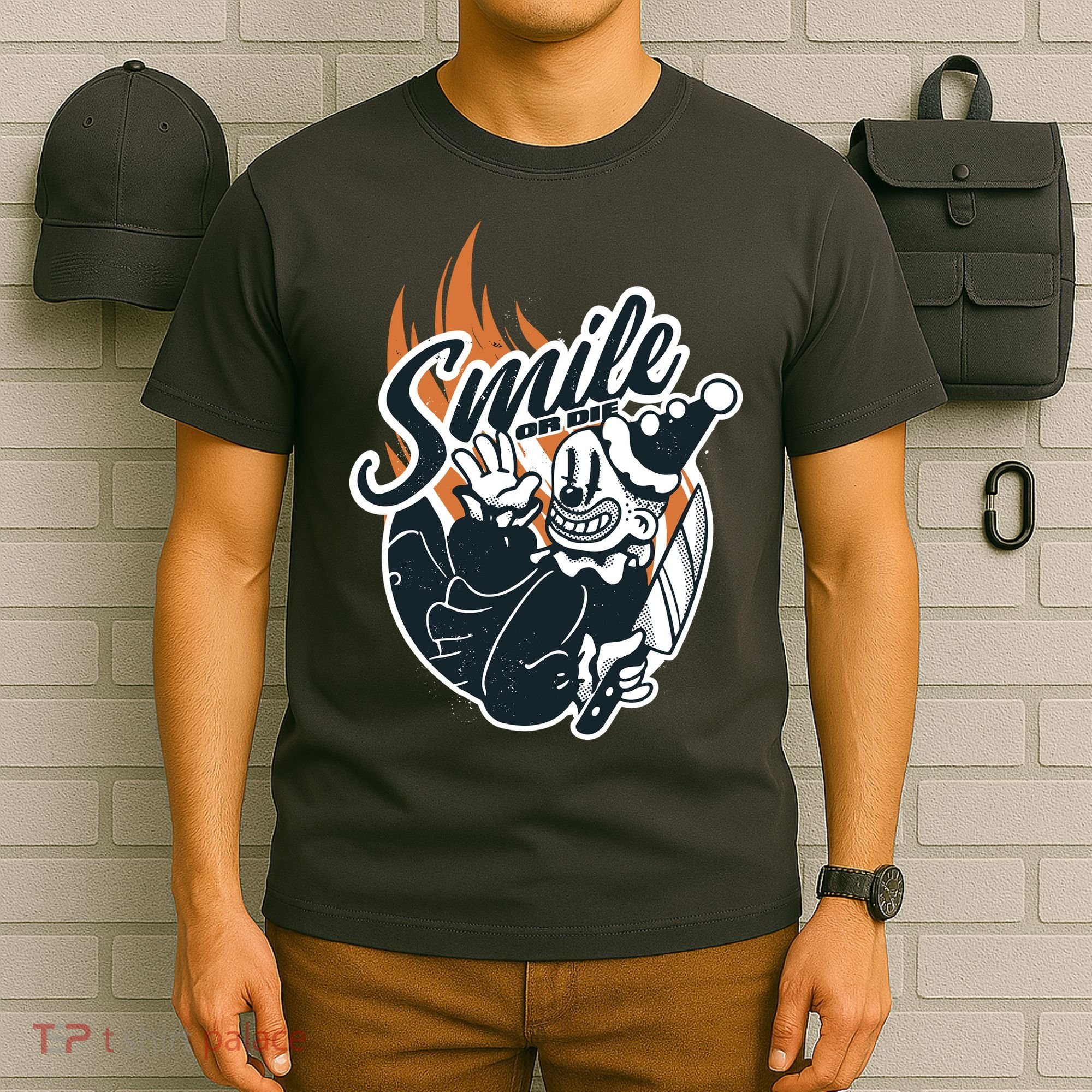 Smile Or Die Scary Clown Halloween T-Shirt