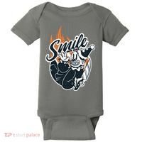 Smile Or Die Scary Clown Halloween Baby Bodysuit thumb 0