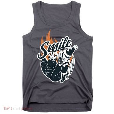 Smile Or Die Scary Clown Halloween Tank Top