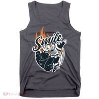 Smile Or Die Scary Clown Halloween Tank Top thumb 0