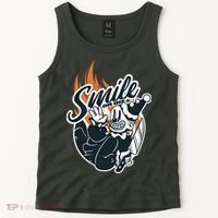 Smile Or Die Scary Clown Halloween Tank Top thumb 2