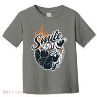 Smile Or Die Scary Clown Halloween Toddler T-Shirt thumb 0