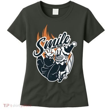 Smile Or Die Scary Clown Halloween Women's T-Shirt