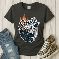 Smile Or Die Scary Clown Halloween Women's T-Shirt thumb 3