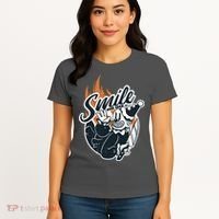 Smile Or Die Scary Clown Halloween Women's T-Shirt thumb 4