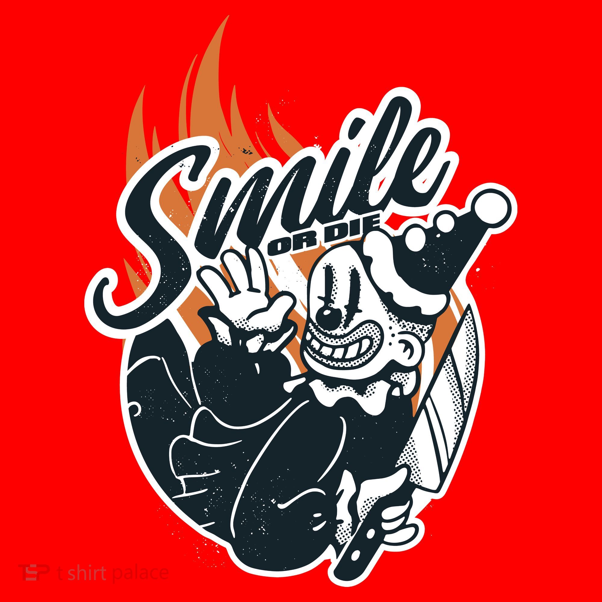 Smile Or Die Scary Clown Halloween Santa Hat