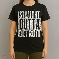 Straight Outta Detroit Michigan Vintage Gift T-Shirt thumb 4