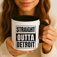 Straight Outta Detroit Michigan Great Gift Coffee Mug thumb 3