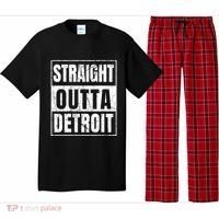 Straight Outta Detroit Michigan Great Gift Pajama Set thumb 0