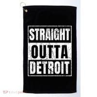 Straight Outta Detroit Michigan Great Gift Golf Towel thumb 0