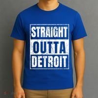Straight Outta Detroit Michigan Great Gift T-Shirt thumb 3