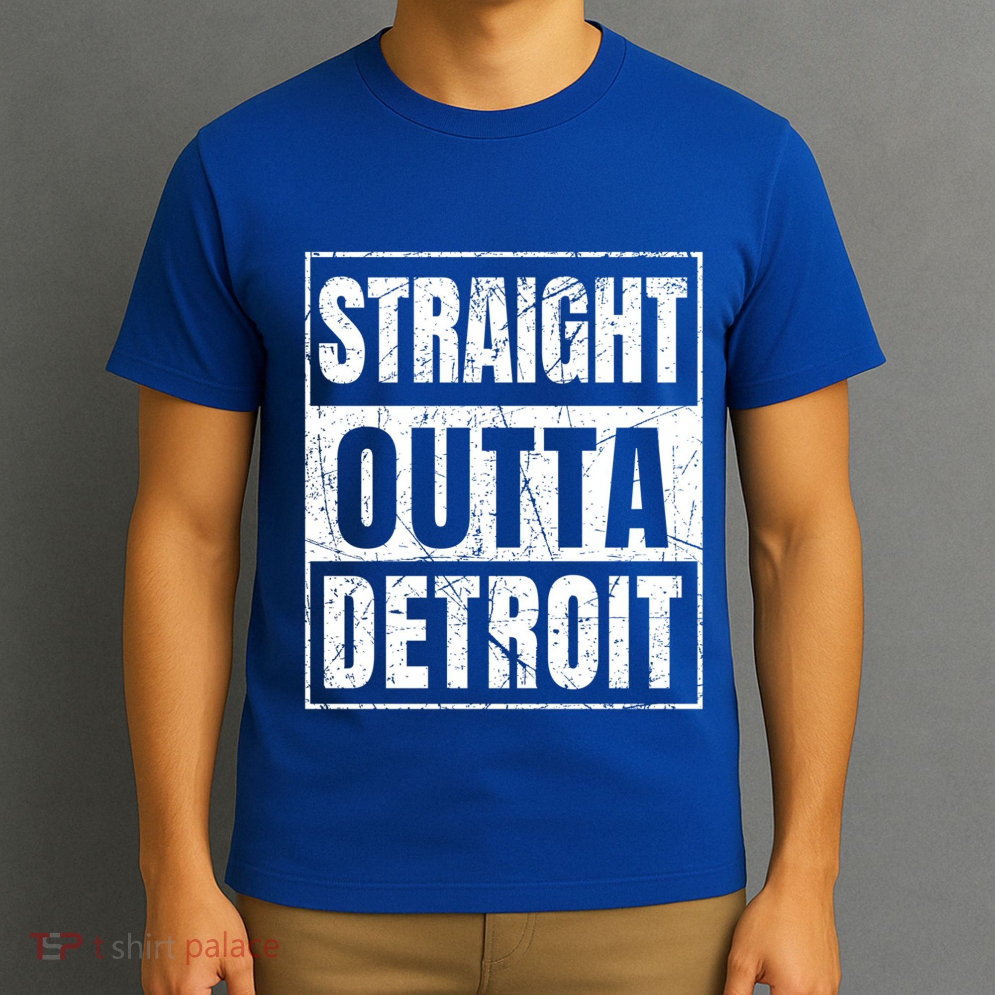 Straight Outta Detroit Michigan Great Gift T-Shirt