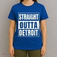 Straight Outta Detroit Michigan Great Gift T-Shirt thumb 4