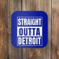 Straight Outta Detroit Michigan Great Gift Coaster thumb 0