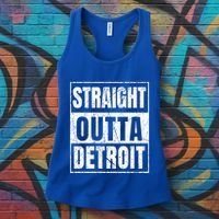 Straight Outta Detroit Michigan Great Gift Women's Tank Top thumb 3