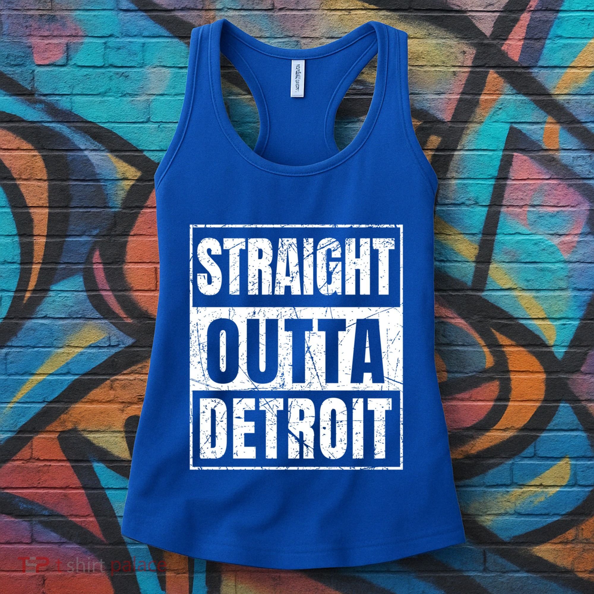Straight Outta Detroit Michigan Great Gift Women's Tank Top