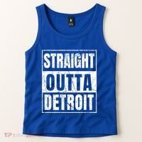 Straight Outta Detroit Michigan Great Gift Tank Top thumb 2