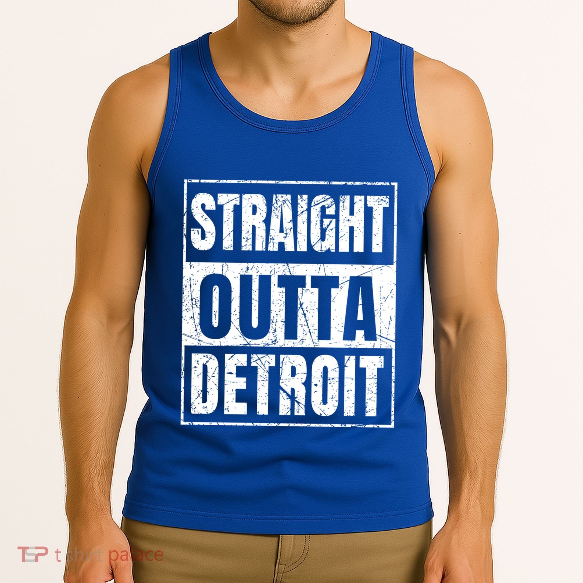 Straight Outta Detroit Michigan Great Gift Tank Top
