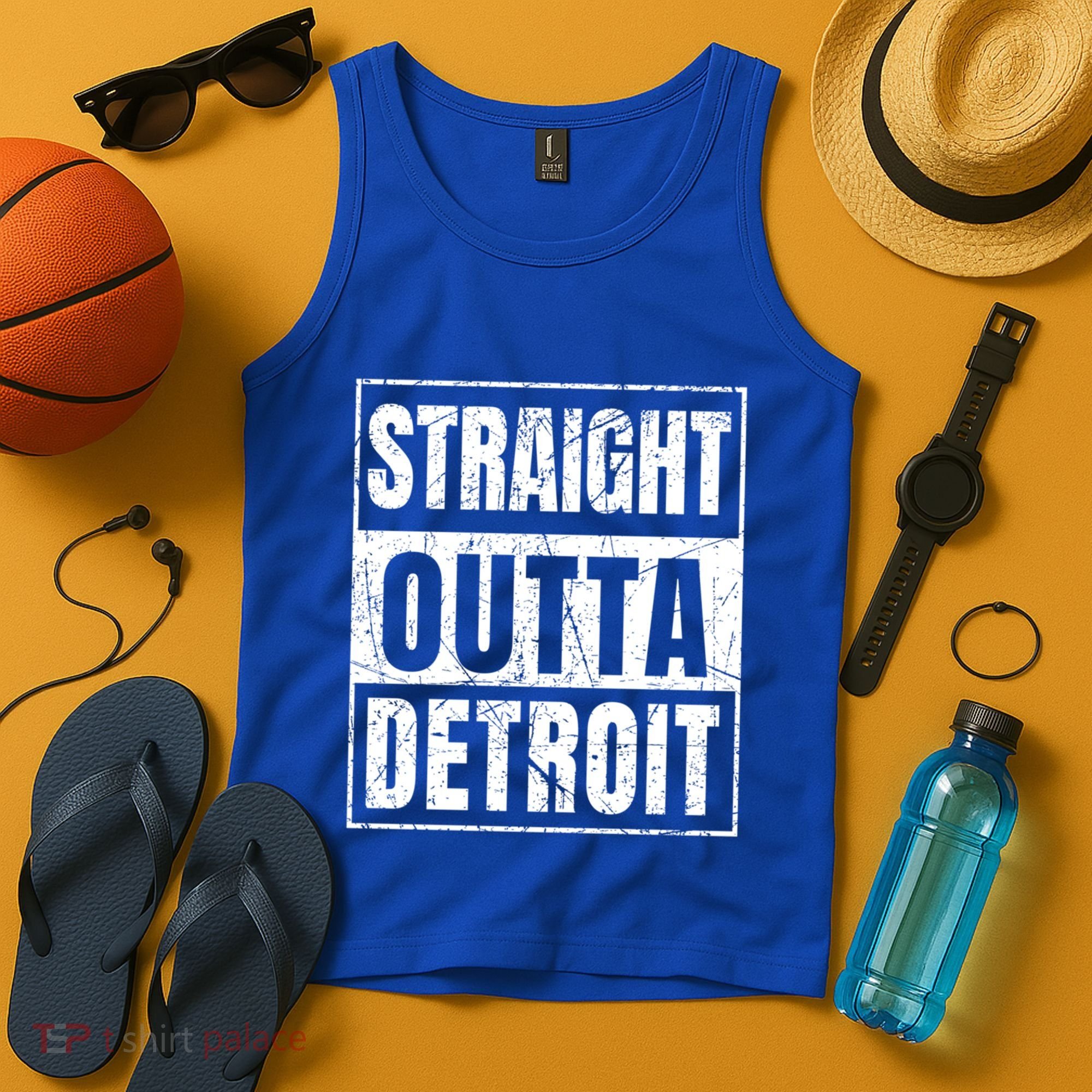 Straight Outta Detroit Michigan Great Gift Tank Top