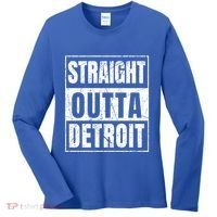 Straight Outta Detroit Michigan Great Gift Women's Long Sleeve Shirt thumb 0