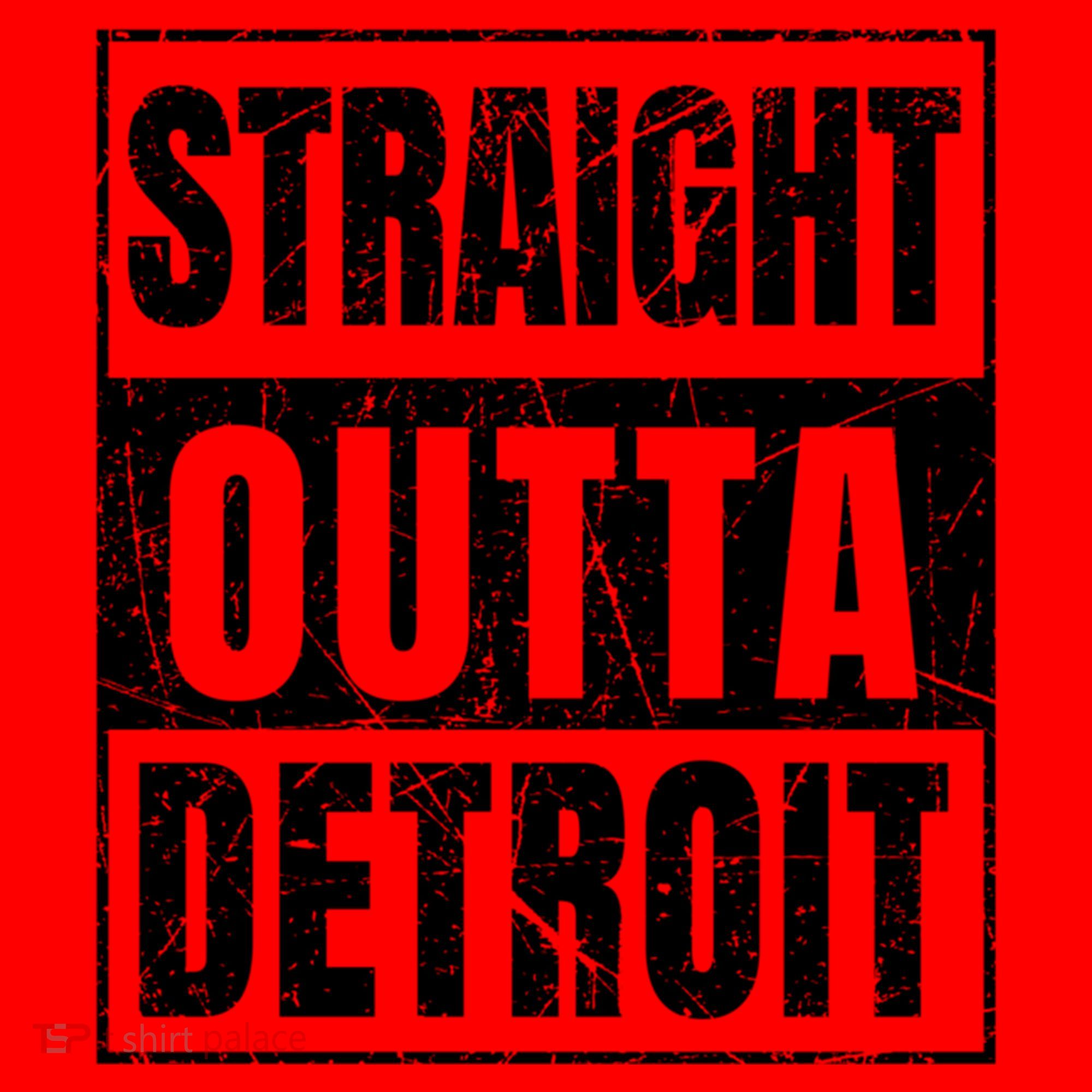 Straight Outta Detroit Michigan Great Gift Santa Hat